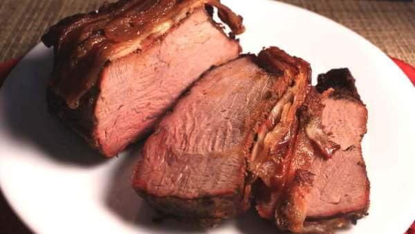 Smoked Beef Cross Rib Roast Is a Bacon Topped Masterpiece!