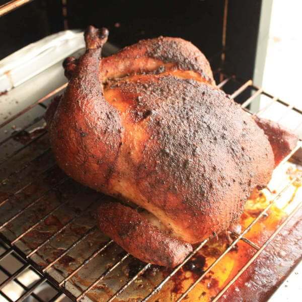 Flavorful Smoked Chicken Recipe is Brined and Dusted With Herbed Rub